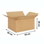 Коробка картонная трехслойная 55*35*30cm - 550 тг