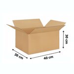 Коробка картонная трехслойная 40*30*30cm - 400 тг